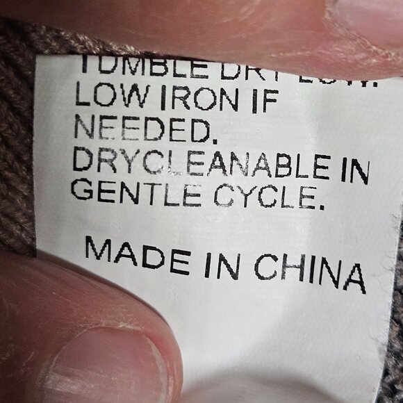 Argyle V-Neck Sweater SHEIN Womens Beige & Black Knitted 8 Light Academia Preppy - Picture 11 of 11